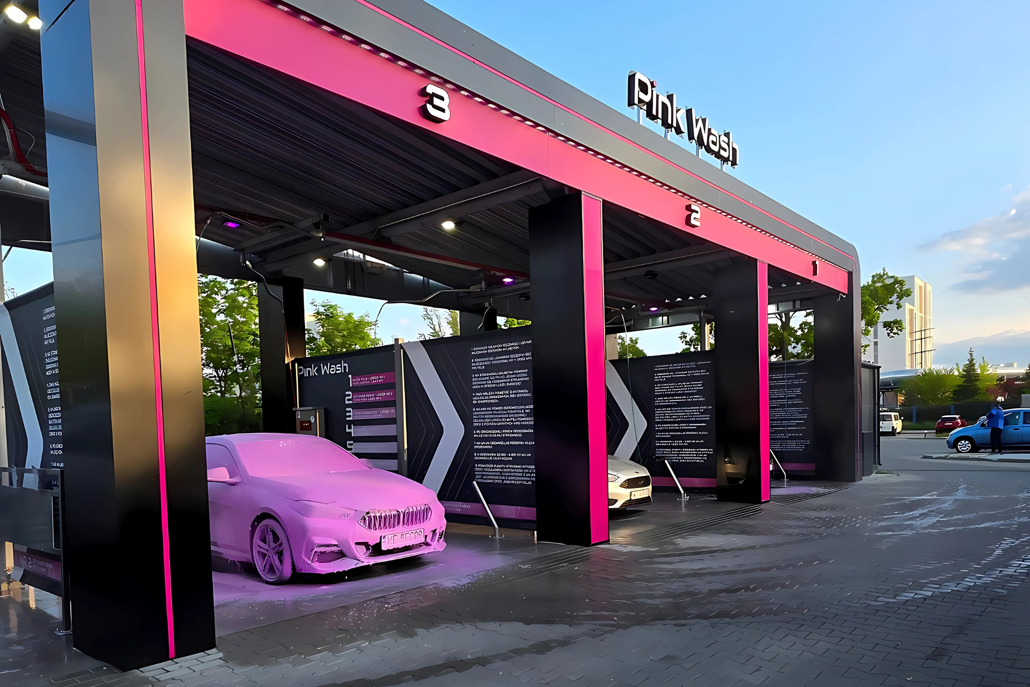 Myjnia bezdotykowa Pink Wash – czystość, styl i wygoda w sercu Tarchomina